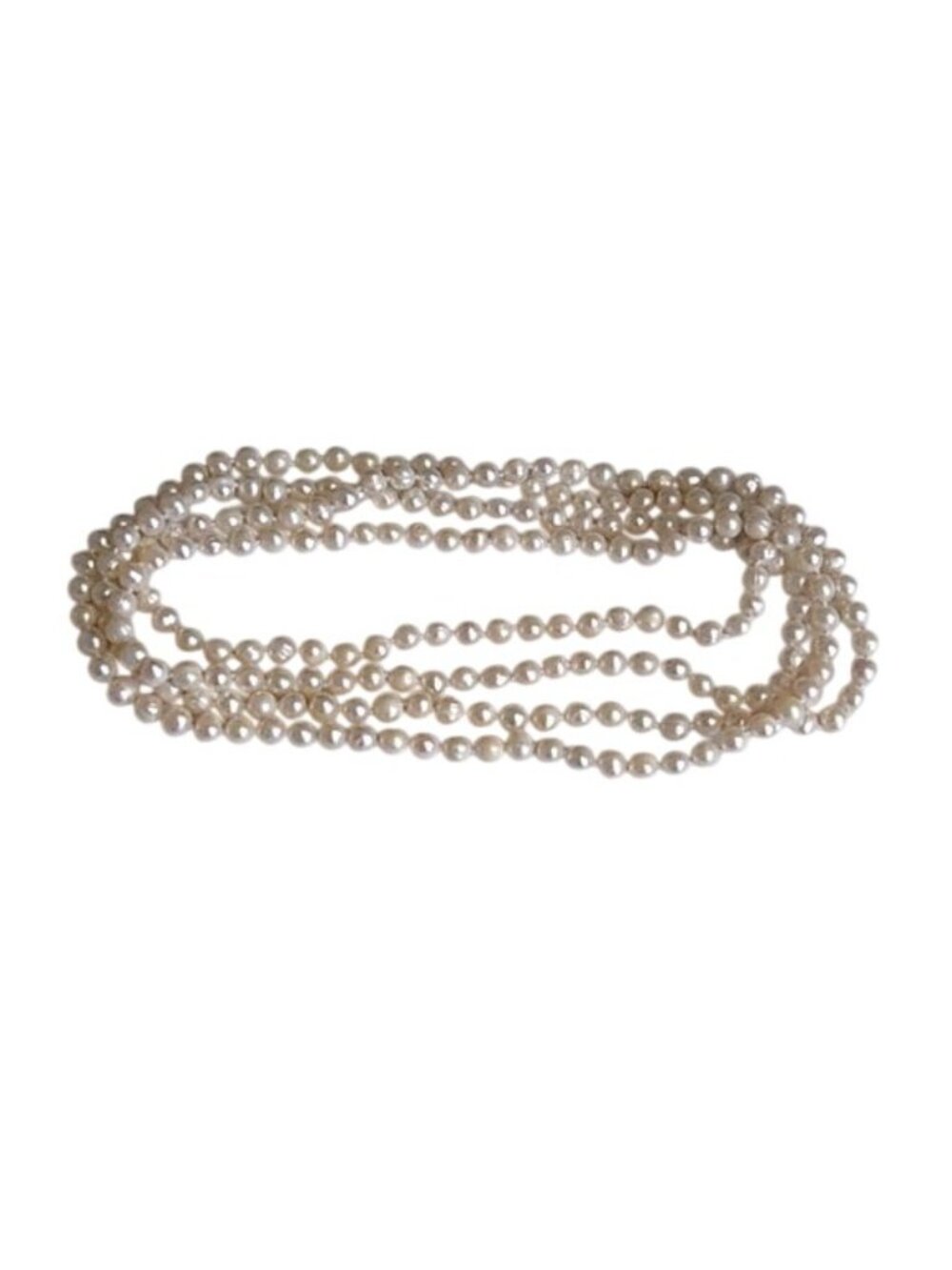 Freshwater 6mm Pearls Neverending Necklace, 64" - Picture 6 of 6